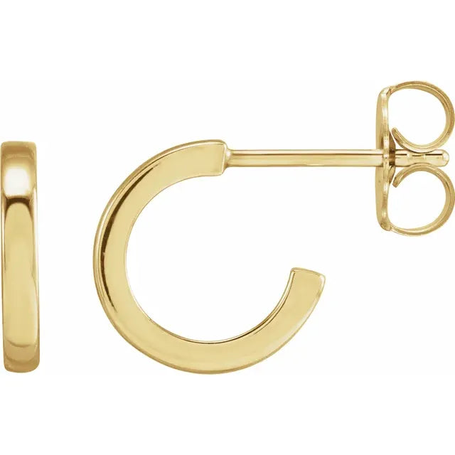 14K Yellow Gold 15 mm Hoop Earring 