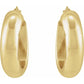 17 mm Half-Round Tube Hoop Earrings 
