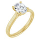 Jordan's 1 CT Classic Oval Solitaire Natural Diamond Engagement Ring for women yellow gold sideway picture 