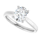 Jordan's 1 CT Classic Oval Solitaire Natural Diamond Engagement Ring for women  White gold sideway picture 