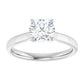 1 CT Classic Round Solitaire Natural Diamond Engagement Ring white gold showing center stone