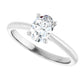 Sideway Picture for 1 CT Oval Solitaire Diamond Engagement Ring set in Yellow gold or Platinum 