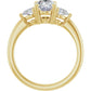 1 1/4 CTW Three Stones Oval and pear Diamond Engagement Ring showing under gallery 