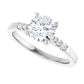 1 + CTW Round Natural Diamond Engagement Ring platinum