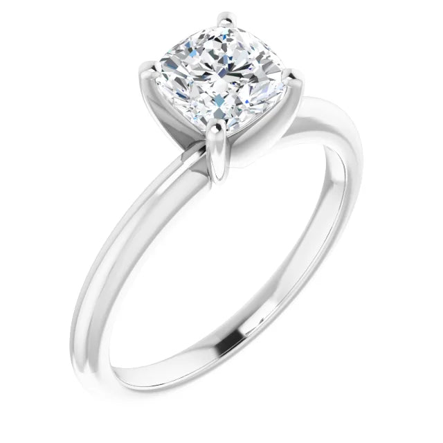 1 CTW Diamond engagement ring on platinum