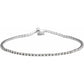 1CTW Diamond Tennis Bracelet Set in white gold or platinum 