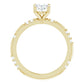 1 CTW Diamond engagement ring 14K Yellow Gold Side Picture