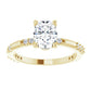 1 CTW Diamond engagement ring Yellow Gold