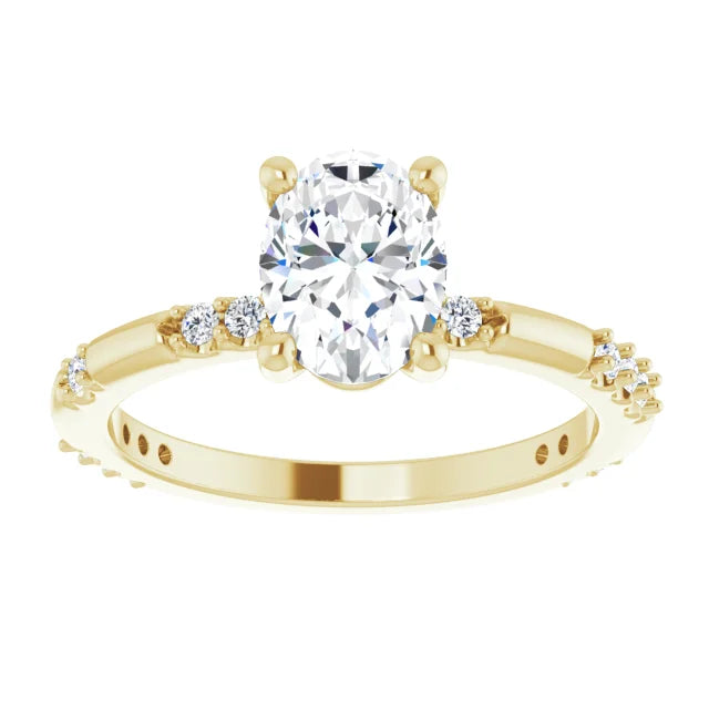 1 CTW Diamond engagement ring Yellow Gold