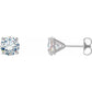 1 CTW Martini Style Diamond Stud Earrings Set in white gold or platinum 