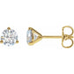 1 CTW 3 Prong Martini Diamond Stud Earrings Set in Yellow Gold