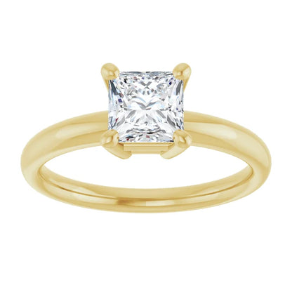 1 CT Princes Cut (Square Cut) Solitaire Diamond Engagement Ring 
