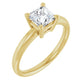 1 CT Princes Cut (Square Cut) Solitaire Diamond Engagement Ring in Yellow Gold