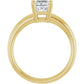 1 CT Princes Cut (Square Cut) Solitaire Diamond Engagement Ring Set in Yellow Gold showing under gallery 