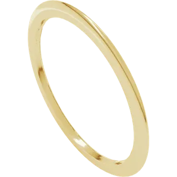Side View for 1 MM Comfort Fit Standard Weight Half Round Band 