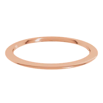 Rose Gold 1 MM Comfort Fit Standard Weight Half Round Band 