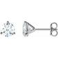 1 1/2 CTW 3 Prong Martini Style Diamond Stud Earrings Set in white gold
