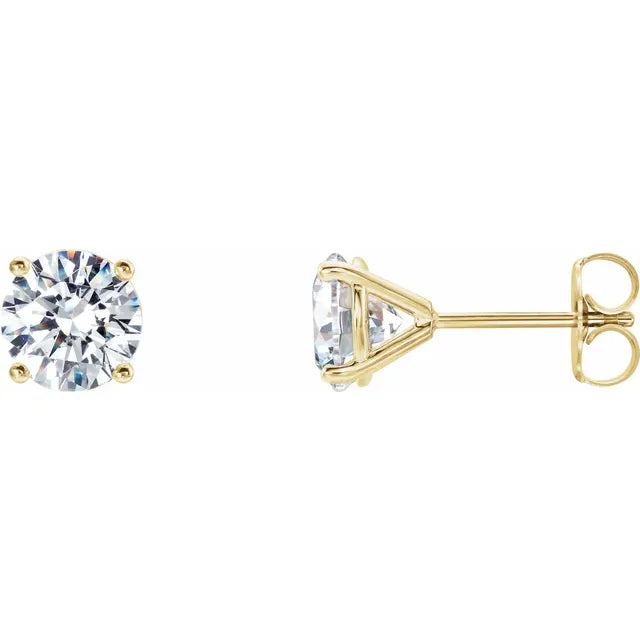 1 1/2 CTW Martini Style Diamond Stud Earrings 