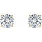 1 1/2 CTW Martini Style Diamond Stud Earrings Set in Yellow Gold