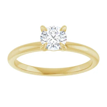 1/2 CTW Round diamond engagement ring 18k Yellow Gold