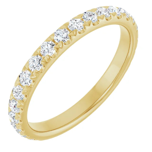 Jordan’s French-Set Diamond Wedding Band – 1/2 CTW