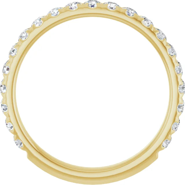 Jordan’s French-Set Diamond Wedding Band – 1/2 CTW