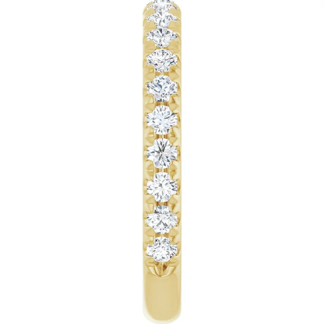 Picture for the shank of 14K Yellow Gold 1/2 CTW french set Diamond Wedding Band 