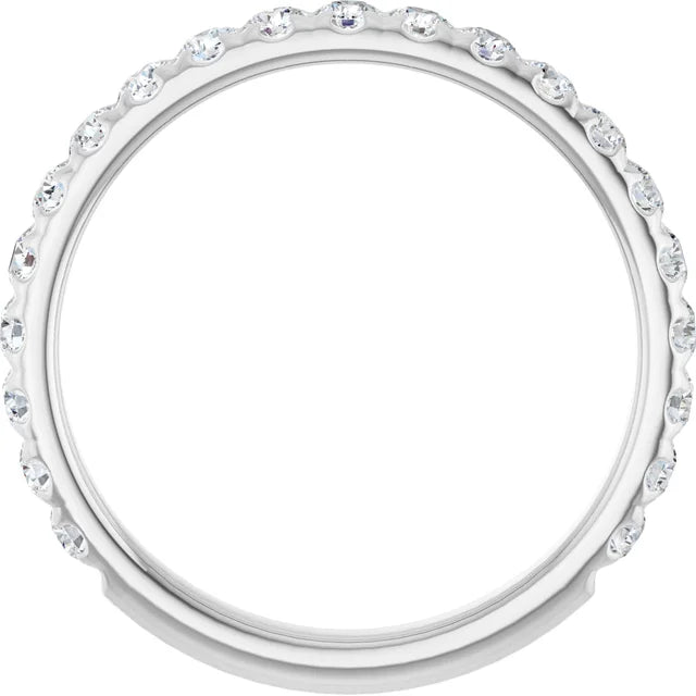 Full picture for 1/2 CTW french set Diamond Wedding Band Set in white gold or platinum 