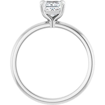 1/2 CTW princess cut diamond engagement ring in 14K White Gold