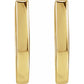 12.5 mm Hinged Hoop Earrings set in yellow gold 