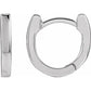 14K White gold 12.5 mm Hinged Hoop Earrings