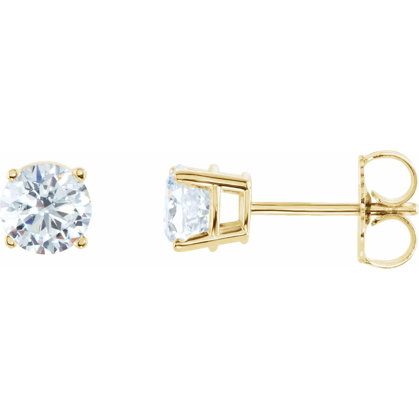 2 CTW Natural Diamond Stud Earrings for Women 