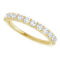 Yellow Gold 1/2 CTW Shared-Prong Diamond Half Eternity Ring  