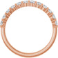 Rose Gold 1/2 CTW Shared-Prong Diamond Half Eternity Ring  