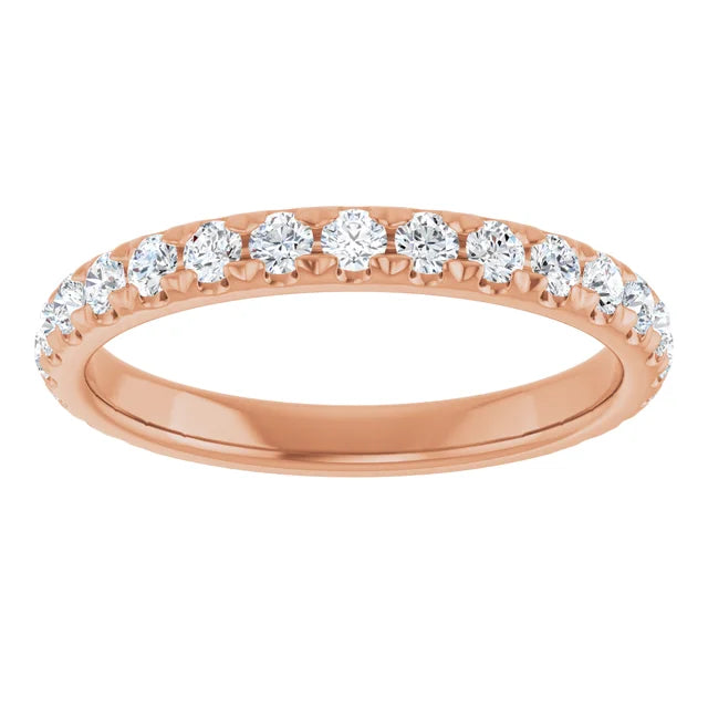 French Set Diamond wedding Band 