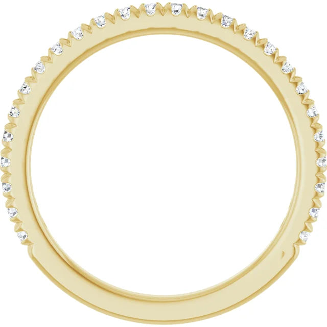 Full Picture for 1/3 CTW Diamond French-Set Anniversary Band Set in Yellow Gold 
