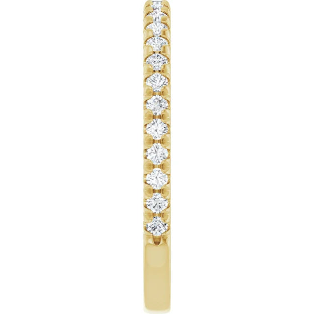 Picture for the shank for a 14K Yellow Gold 1/3 CTW Diamond French-Set Anniversary Band 