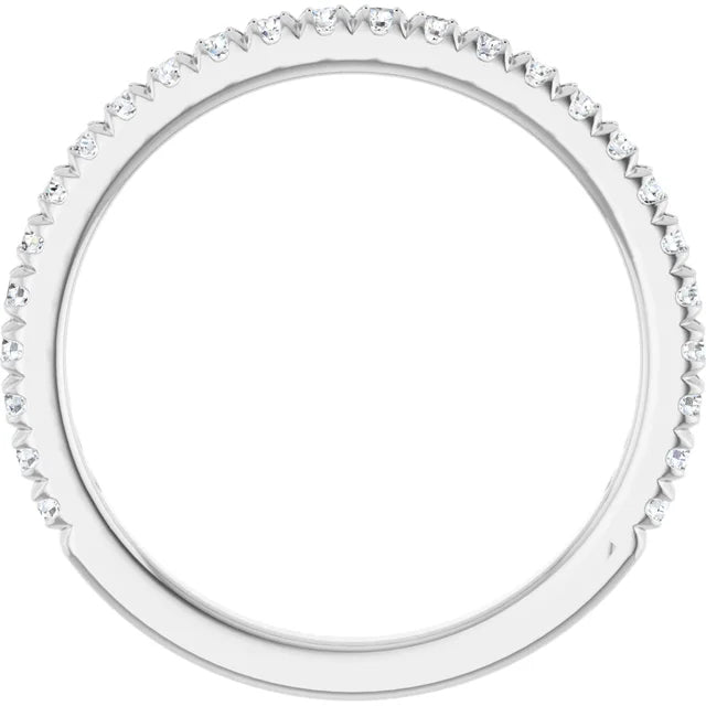 Full picture for1/3 CTW Diamond French-Set Anniversary Band Set in white gold or platinum 