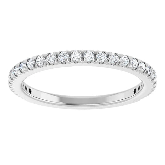 14K White gold or platinum 1/3 CTW Diamond French-Set Anniversary Band 