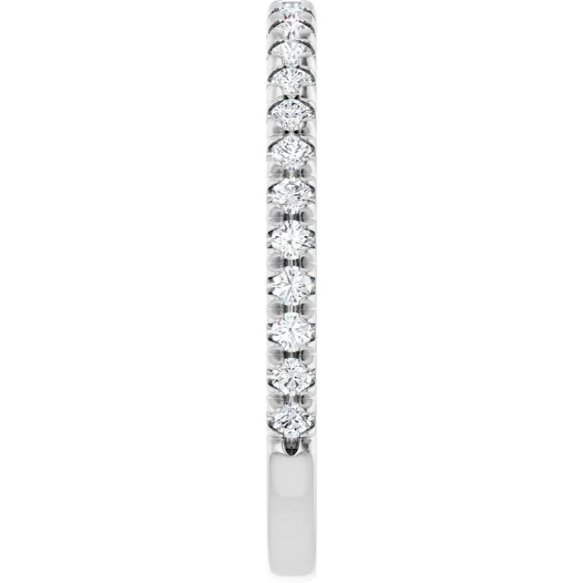 Picture for the shank of 14K white gold 1/3 CTW Diamond French-Set Anniversary Band 