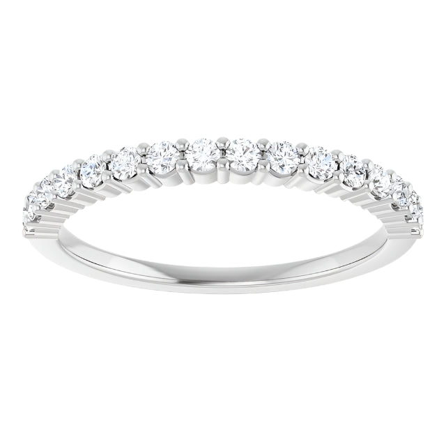 Platinum Diamond Wedding band for women 