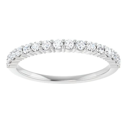 Platinum Diamond Wedding band for women 