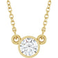 1/3 CT Solitaire Diamond Necklace in Yellow Gold