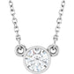 1/3 CT Solitaire Diamond Necklace in white gold
