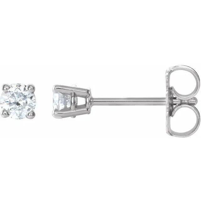 1/4 CTW Diamond Stud Earring Set in White gold 