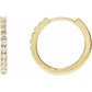 1/4 CTW Lab-Grown Diamond 14 mm Hoop Earrings 