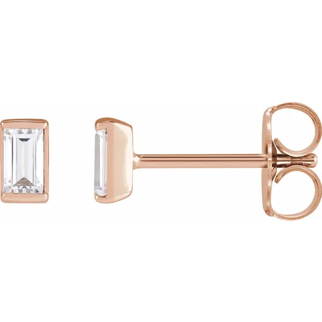 Diamond Stud Earrings Rose Gold