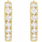 14k Yellow 1/5 CTW Lab-Grown Diamond 10 mm Hoop Earrings 