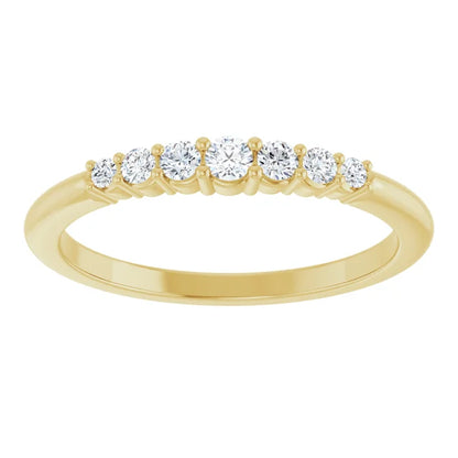 Yellow Gold 1/6 CTW Natural Diamond Stackable Ring