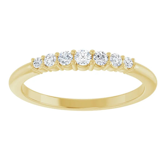 Yellow Gold 1/6 CTW Natural Diamond Stackable Ring